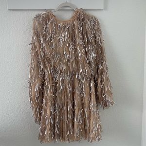 ASOS Edition Long Sequin Backless Tie Dress